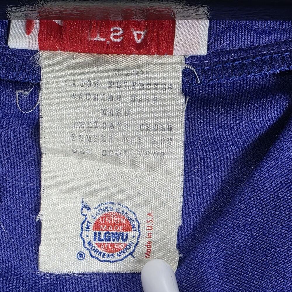 Vintage 70s It’s a Lehigh Blue Shirt Dress ILGWU Made in USA Retro Secretary M - Picture 3 of 10